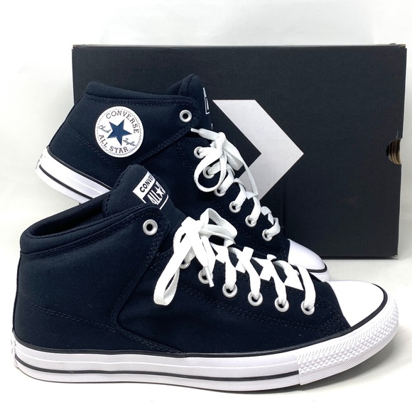 Converse Ctas High Street White Black Shoe For Men Canvas Casual Mid Top 151041F - Picture 2 of 9